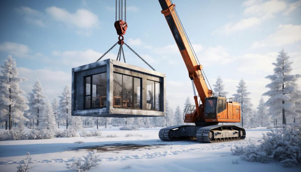 Перевозка бытовок манипулятором