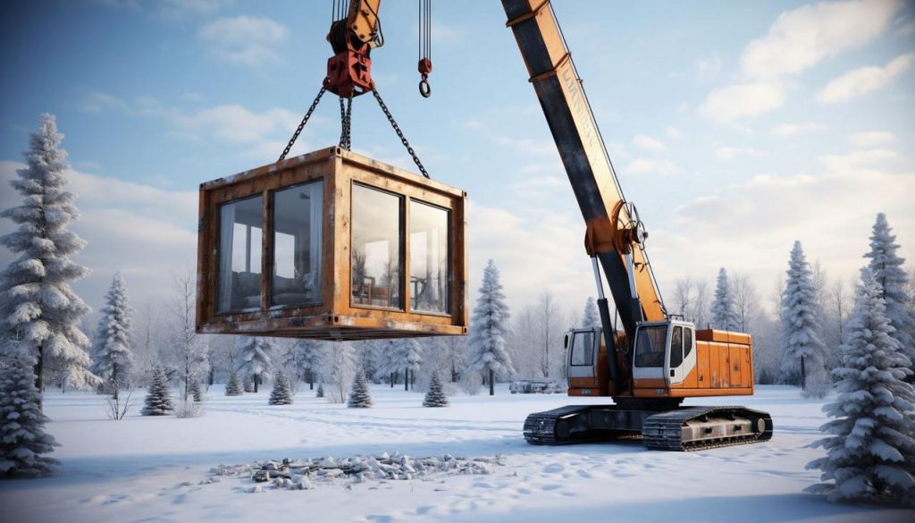 Перевозка бытовок манипулятором