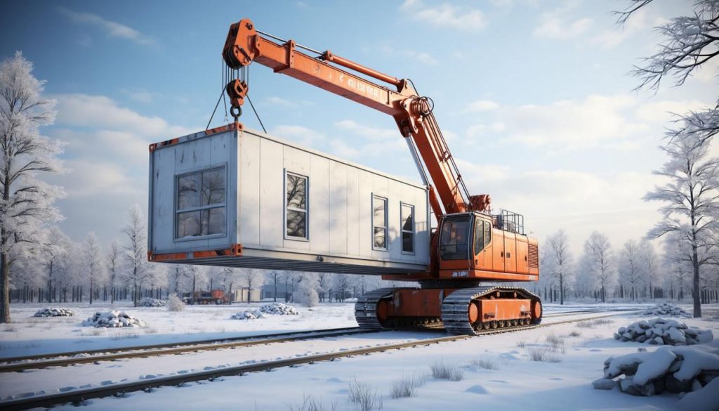 Перевозка бытовок манипулятором