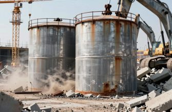 Демонтаж металлических емкостей