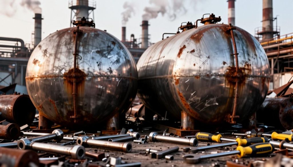 Демонтаж металлических емкостей