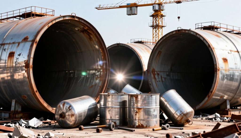 Демонтаж металлических емкостей